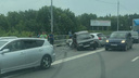 ДТП на Бердском шоссе вызвало огромную пробку — скорая долго не могла добраться до пострадавших
