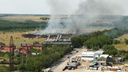 В районе Ростовского моря загорелось поле