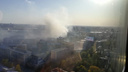 В центре Новосибирска загорелся дом