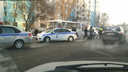 У Крымской площади автобус сбил насмерть пешехода