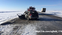 Сгорели за секунды: на Южном Урале иномарка вспыхнула после столкновения с грузовиком