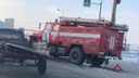 В Кургане столкнулись иномарка и пожарная машина, которая ехала на вызов