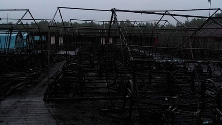 В Хабаровском крае при пожаре в детском палаточном лагере погиб ребенок