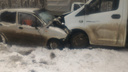 «Вышел на обгон в снегопад»: на Южном Урале на узкой дороге «Газель» раздавила Matiz