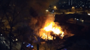 В Октябрьском районе взорвался газовый баллон в загоревшемся доме