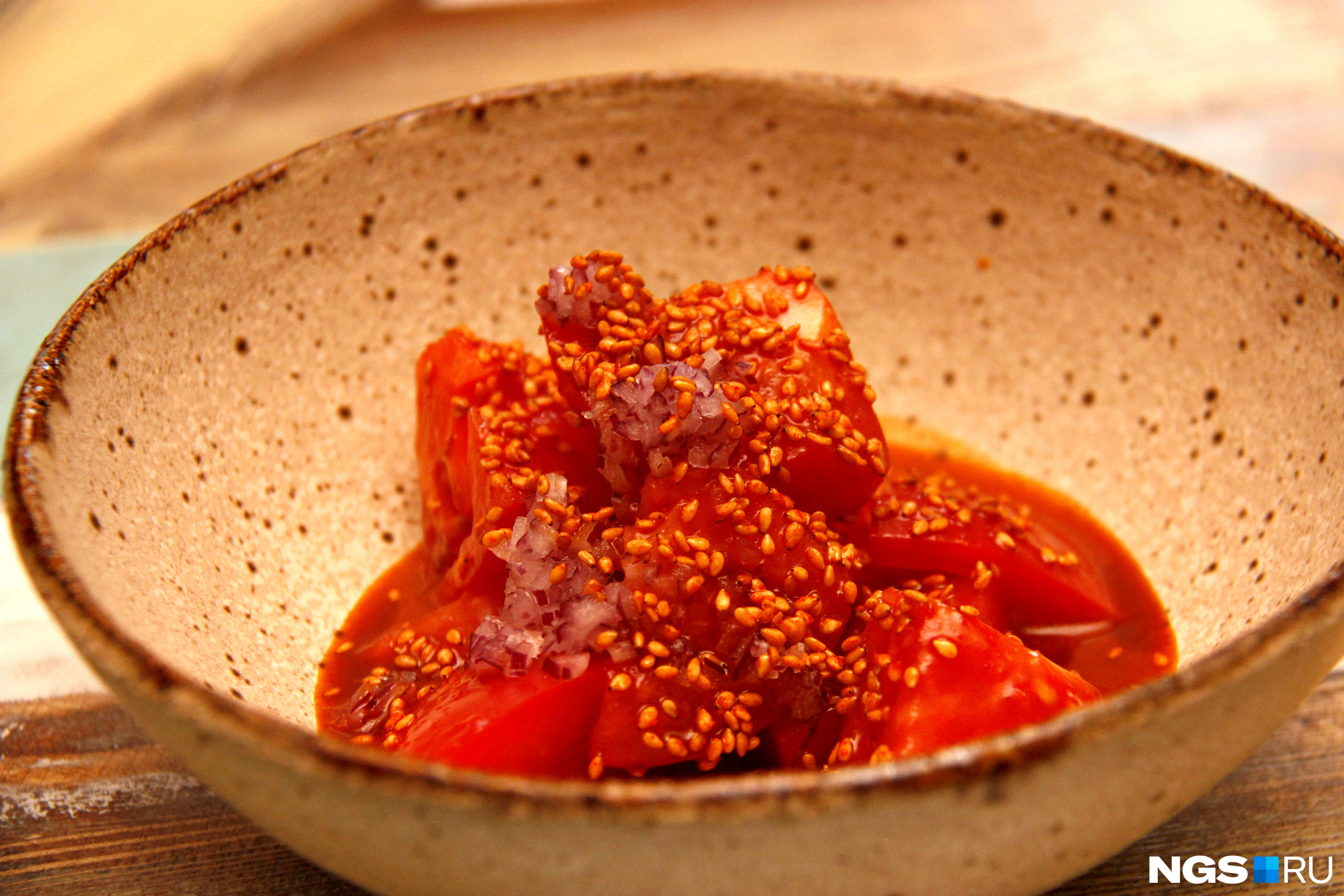 Севиче из томатов в остром соусе за 250 рублей