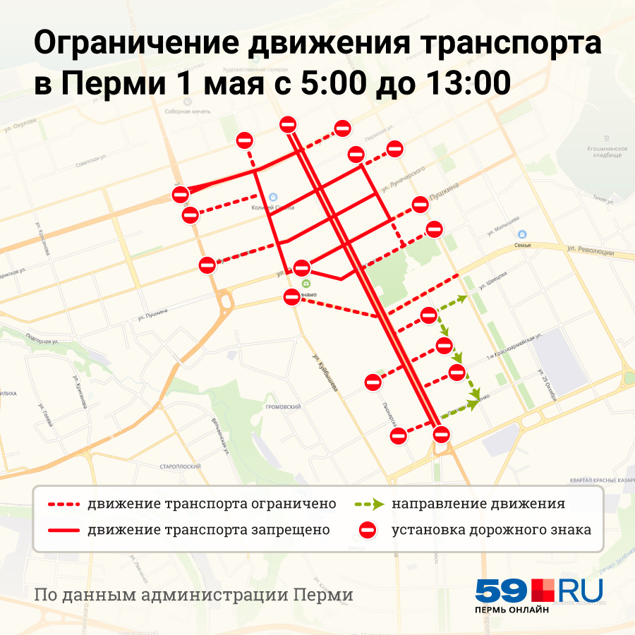 Схема ограничения движения в москве