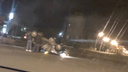 «Осколки стекла на дороге»: в Тольятти ночью перевернулась Lada Vesta