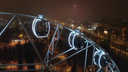 Ночную подсветку колеса обозрения в парке Гагарина сняли на видео с высоты