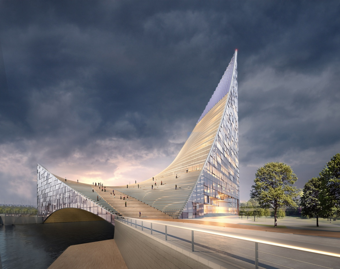 Проект здания-моста на набережной может так и остаться только на красивых эскизах