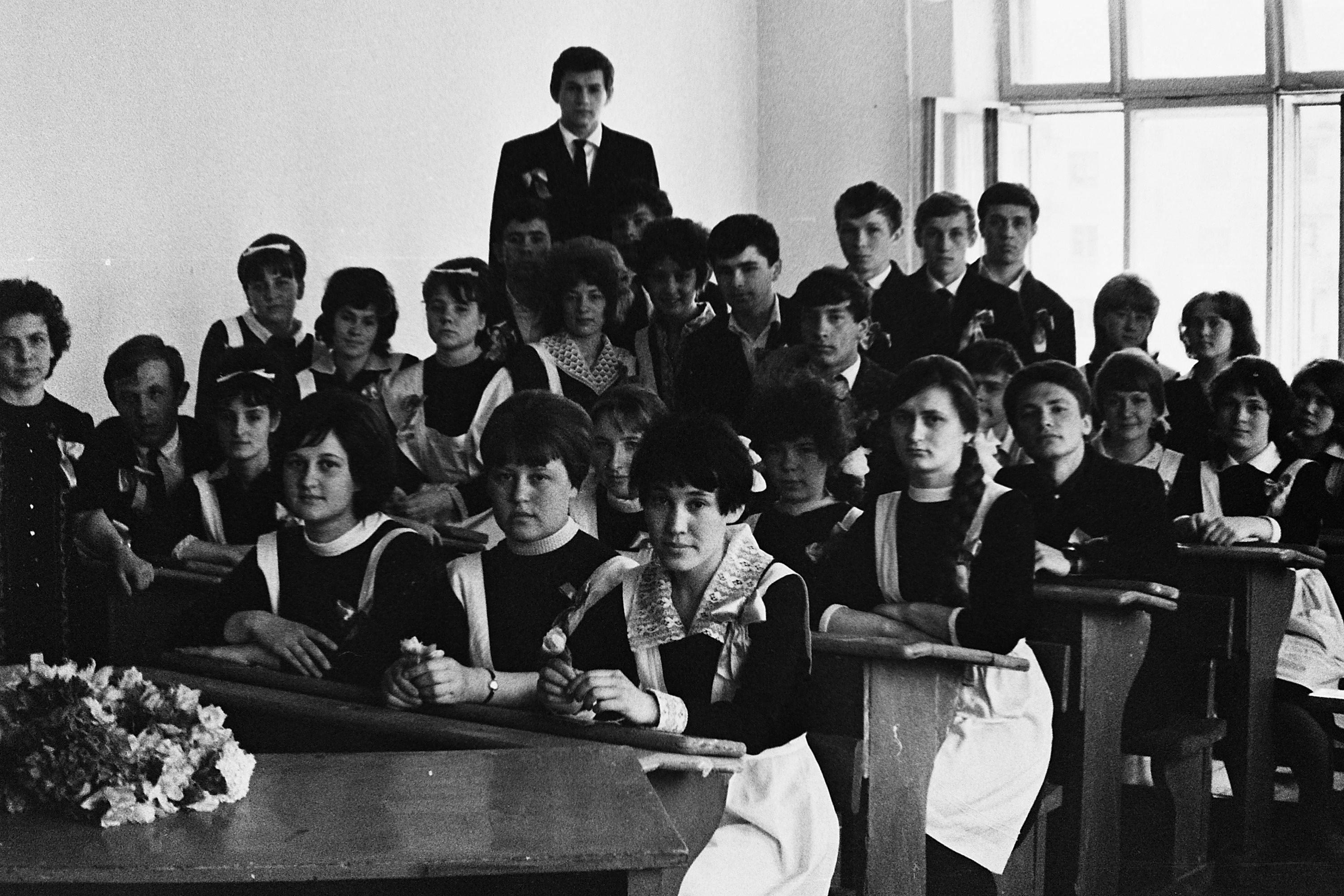 школа черно белое фото
