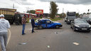 В Кстове около автостанции столкнулись три машины. Из-за разлива топлива вызывали спасателей