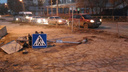 Автомобиль снёс три светофора в Академгородке
