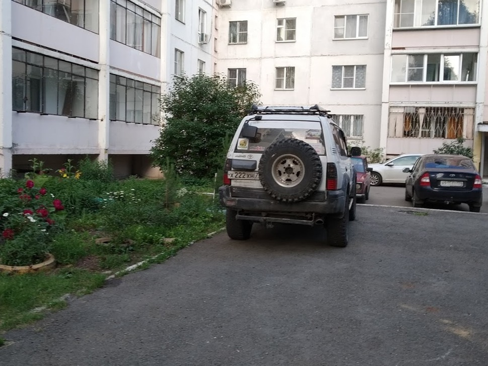 — Пользуясь внедорожными возможностями машины, владелец, не стесняясь, паркуется на тротуаре, — рассказал автор фотографии