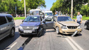 ДТП с Hyundai Accent и «Грантой» парализовало движение троллейбусов на проспекте Кирова