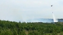 В Тольятти лесной пожар тушили с помощью вертолета