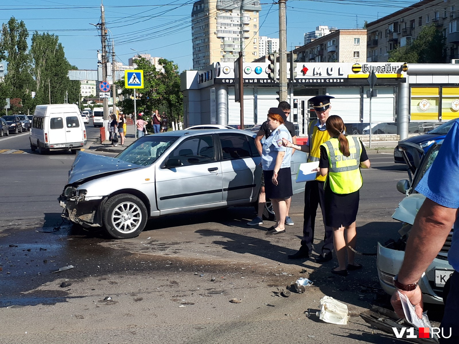 Авария в центре Волгограда