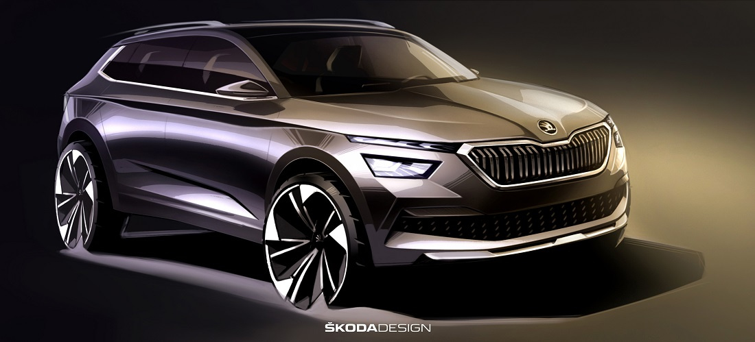 SKODA Kamiq показали пока в виде дизайнерского скетча, но через месяц мы увидим и готовую модель SKODA Kamiq показали пока в виде дизайнерского скетча, но через месяц мы увидим и готовую модель