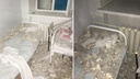 «Упал огромный кусок штукатурки»: в больнице Семашко обвалился потолок