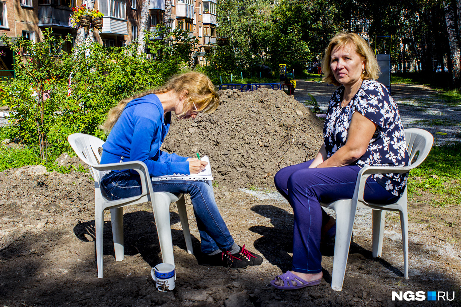 Валерия Карасова и Любовь Перепёлкина не дают продолжить строительство парковки