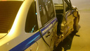 «Девятка» протаранила машину ГИБДД на ночной улице в Бердске