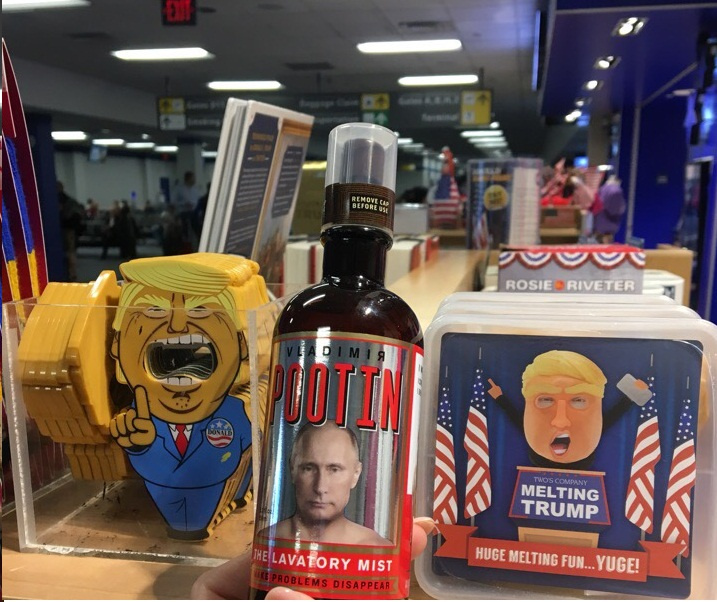 Комичные изображения Дональда Трампа популярны на сувенирах