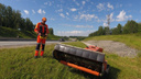 Дорожники отправили робота подстригать газоны вдоль трасс под Новосибирском (видео)