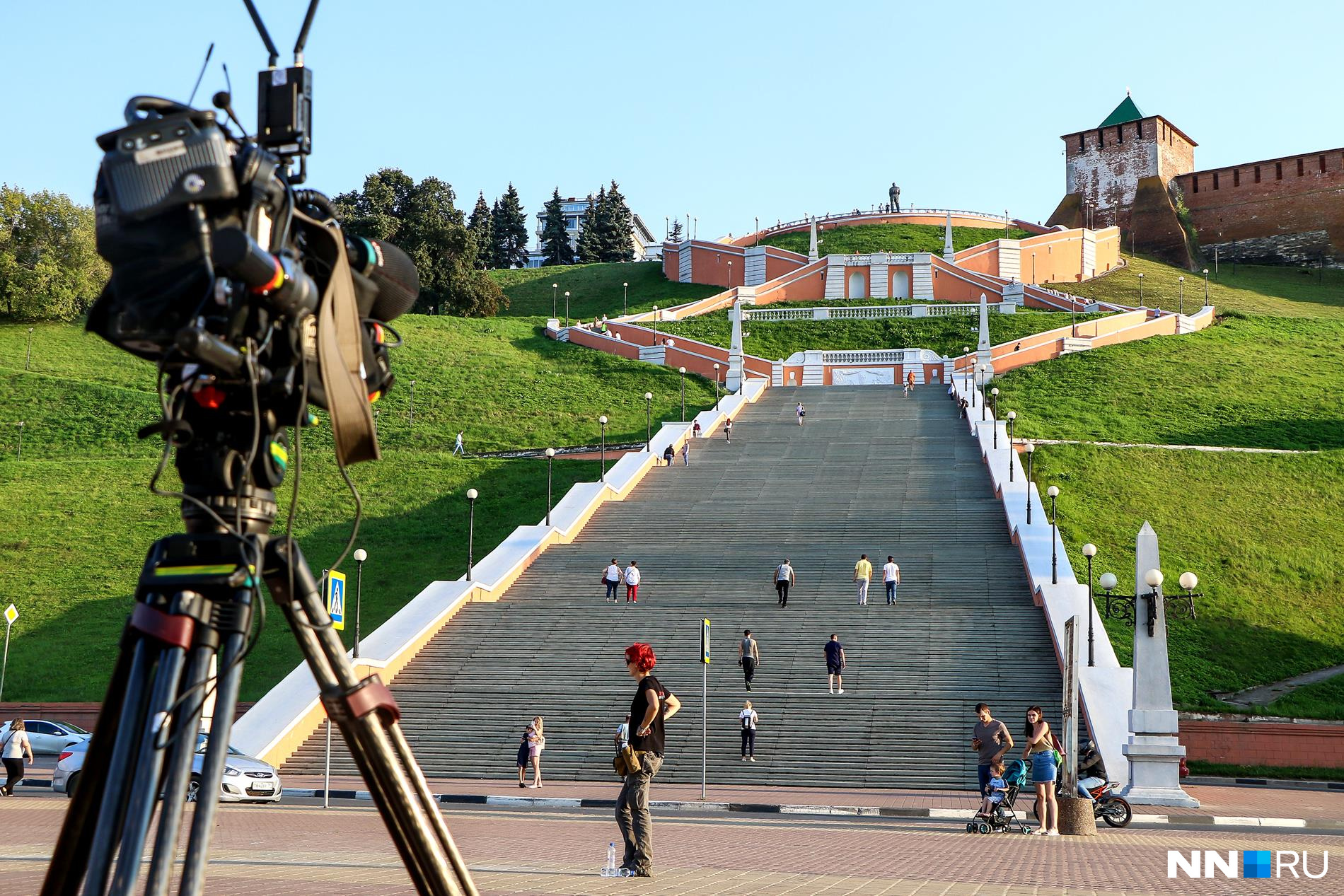 Где снимали реалити шоу. Чкаловская лестница Нижний Новгород.