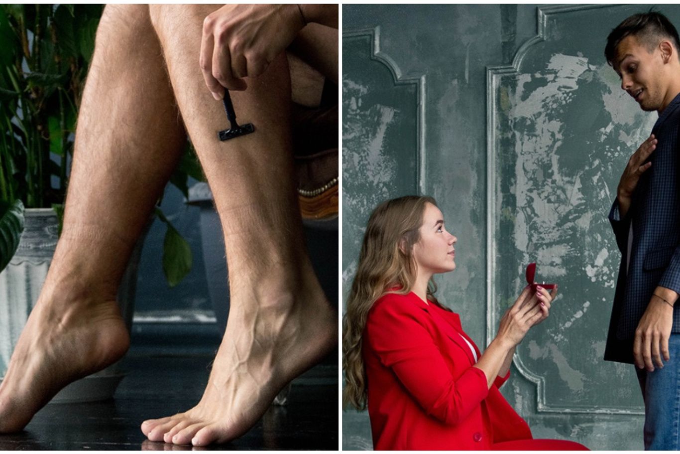 Женщина бреет между ног бритвой | Премиум Фото
