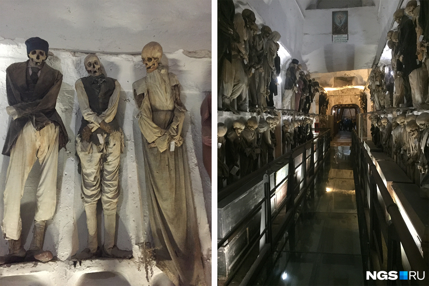 Погребальные катакомбы в Палермо, куда специально ездили сотрудники новосибирского музея