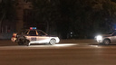 Неуправляемый «Ниссан» врезался в машину ГИБДД на Большевистской: полицейский в больнице
