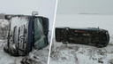 В Ростовской области автобус вылетел в кювет из-за снежной бури. Есть пострадавшие