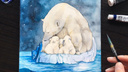 Художница из Новосибирска нарисовала милые открытки с белыми медвежатами из зоопарка