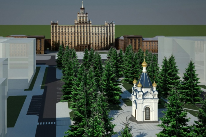 Так выглядит предварительный проект территории напротив главного корпуса ЮУрГУ Так выглядит предварительный проект территории напротив главного корпуса ЮУрГУ