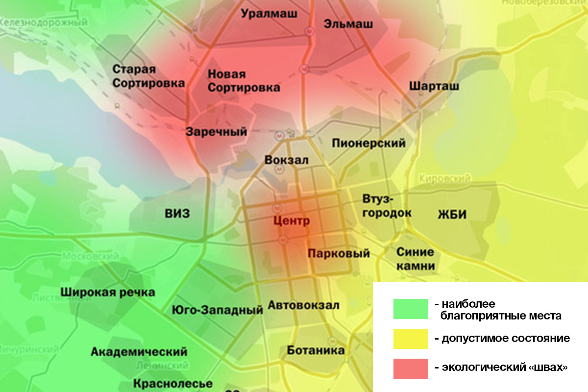 Карта екатеринбурга эльмаш