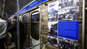 В новосибирском метро появился вагон с телеграммой Сталина