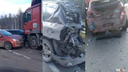 «Водитель уснул»: подробности массовой аварии на ЕКАД, где фура протаранила Jeep и пострадали трое