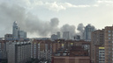 В Красноярске загорелся Енисейский рынок