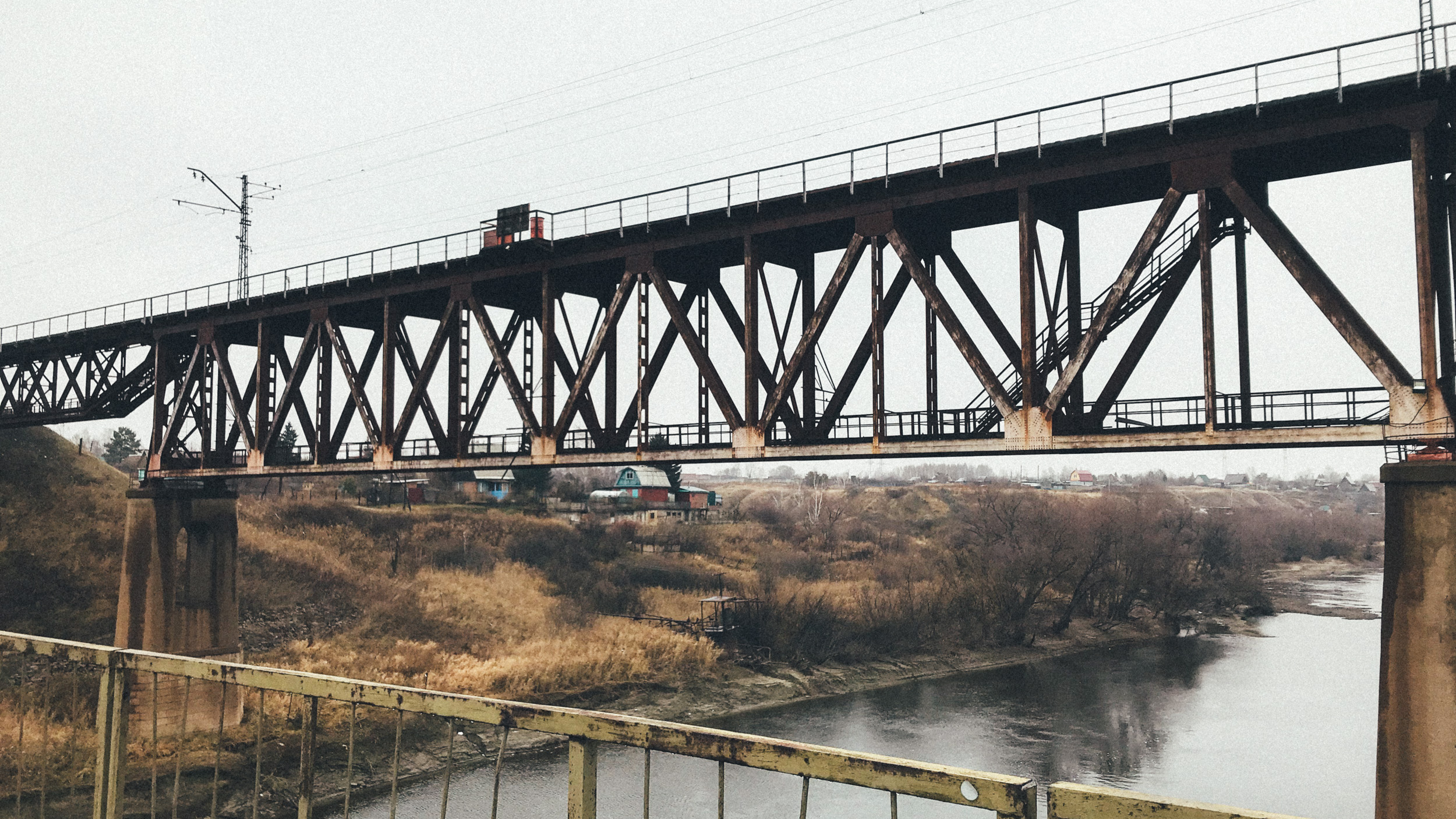 Омск железнодорожные мосты Иртыш