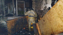 В ночном пожаре в Авиагородке пострадали два человека