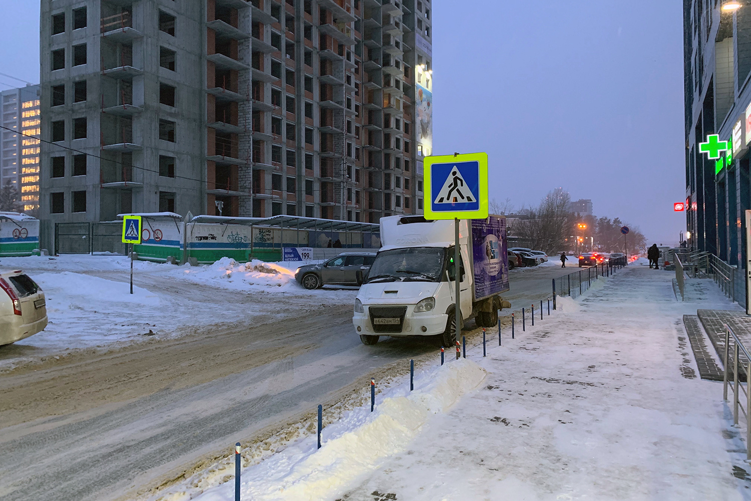 Пешеходный переход на улице Шевченко, 25