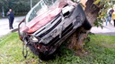 Пострадала женщина: челябинец на Lada Granta протаранил учебную машину и налетел на дерево