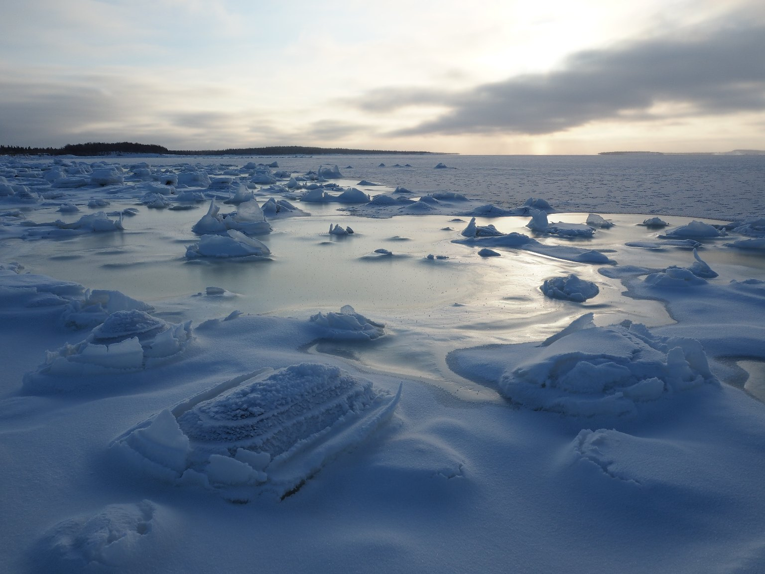 Белое море Северодвинск зима