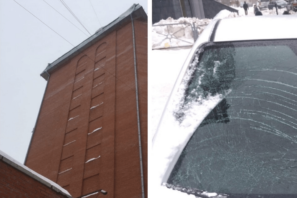 Что делать, если на машину упал снег с крыши. Инструкция :: Autonews