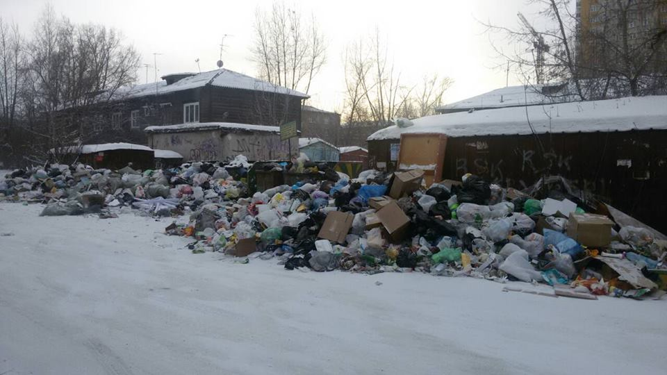 По словам жительницы, мусор никто не вывозил уже месяц
