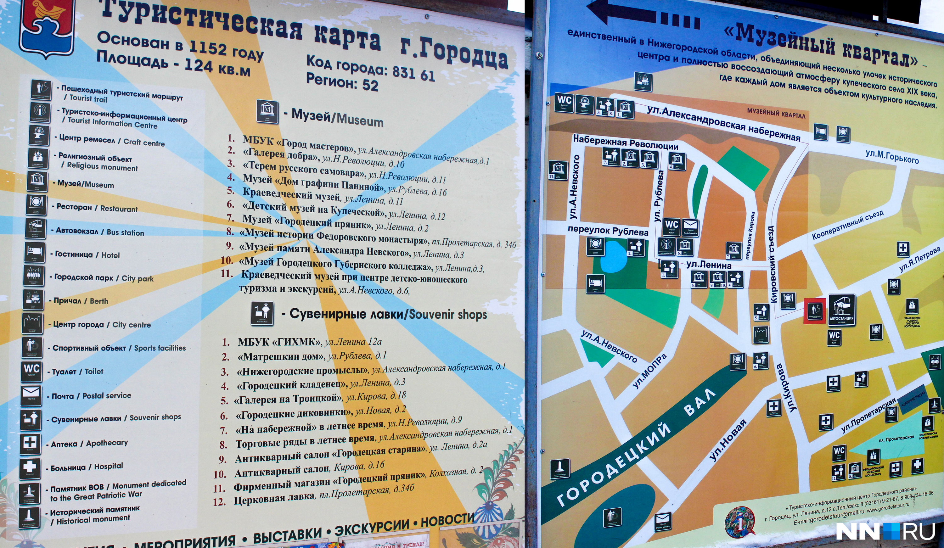 Карта городца нижегородской