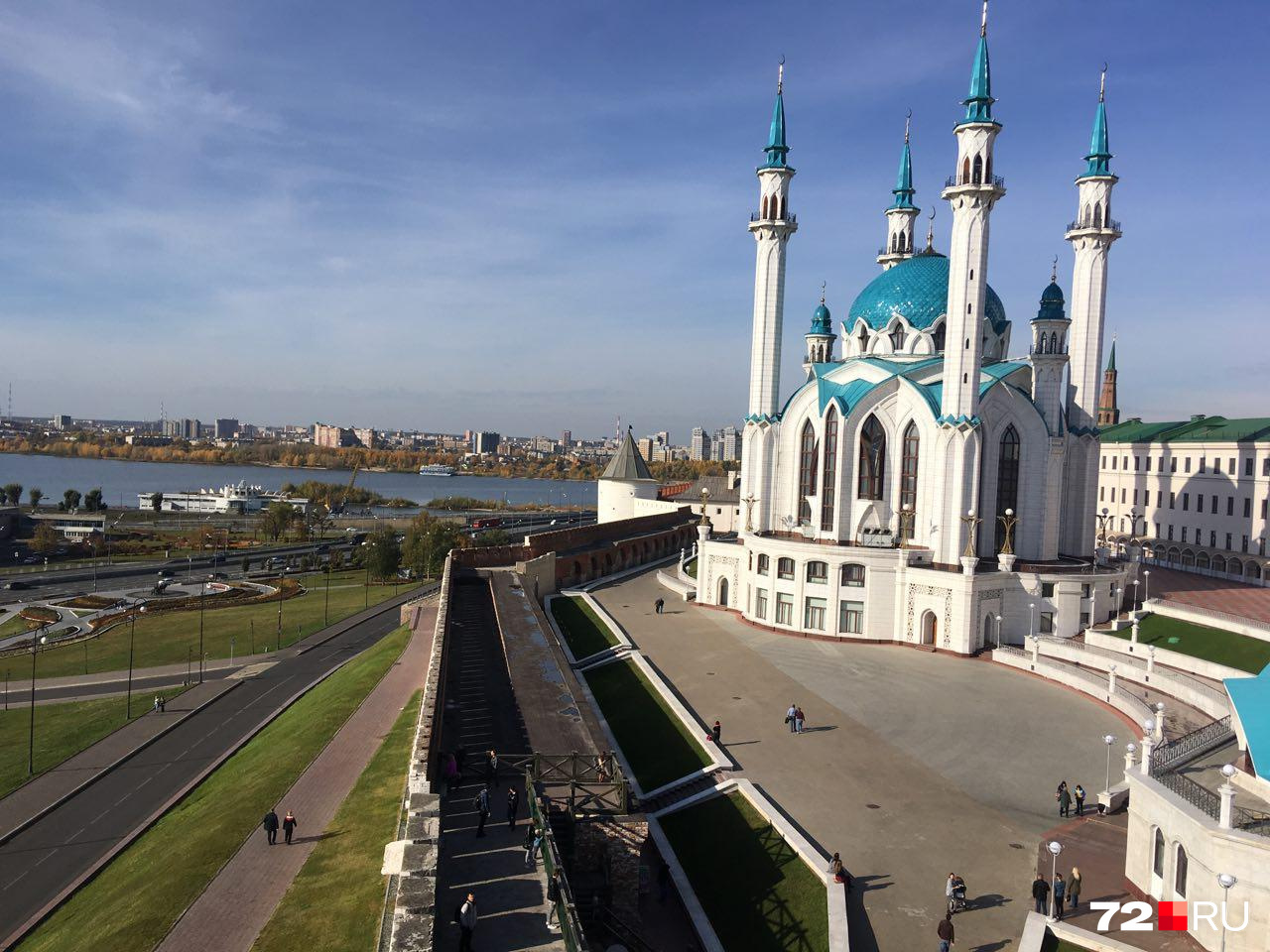 Вид со стены Казанского кремля