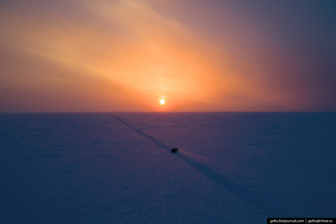 Зимой на Ямале солнце светит всего около двух часов