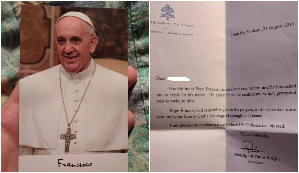 Ответил на письмо не сам Папа, а его помощник Паоло Борджа<br><br>
