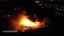 Видео дня. Эпичное видео сильного пожара в Кудьминской промзоне с высоты